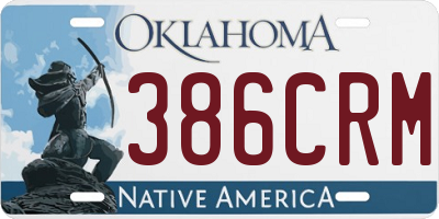 OK license plate 386CRM