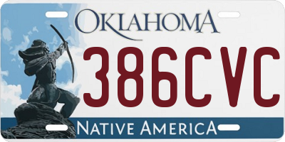 OK license plate 386CVC