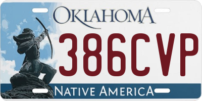 OK license plate 386CVP