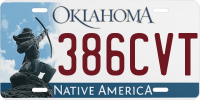 OK license plate 386CVT