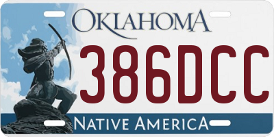 OK license plate 386DCC
