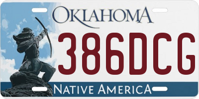 OK license plate 386DCG