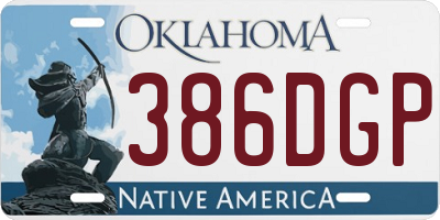 OK license plate 386DGP