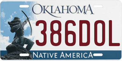 OK license plate 386DOL