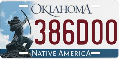 OK license plate 386DOO