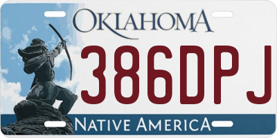 OK license plate 386DPJ