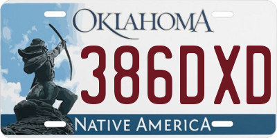 OK license plate 386DXD