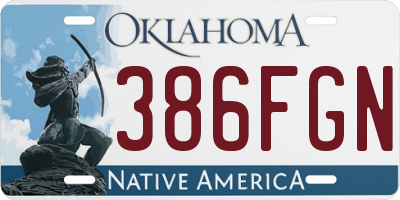 OK license plate 386FGN