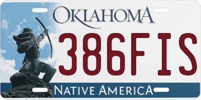 OK license plate 386FIS