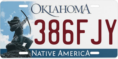 OK license plate 386FJY