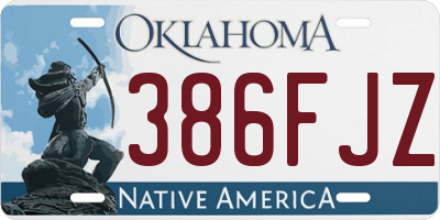 OK license plate 386FJZ
