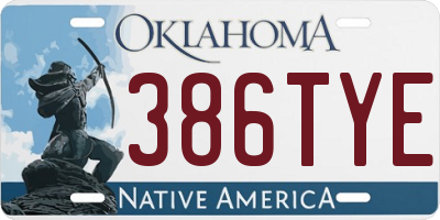 OK license plate 386TYE