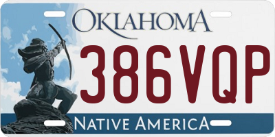 OK license plate 386VQP