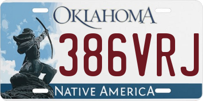 OK license plate 386VRJ