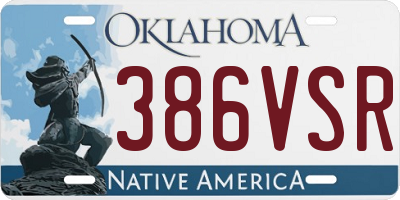 OK license plate 386VSR