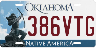 OK license plate 386VTG