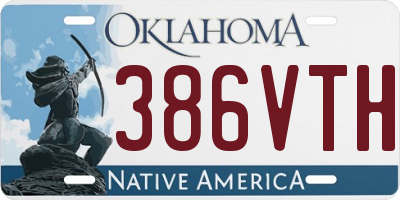 OK license plate 386VTH