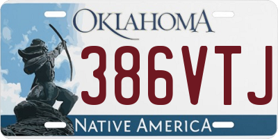 OK license plate 386VTJ