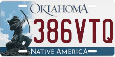 OK license plate 386VTQ