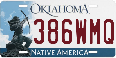 OK license plate 386WMQ