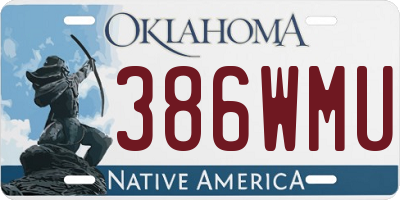 OK license plate 386WMU