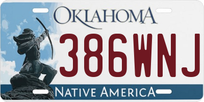 OK license plate 386WNJ
