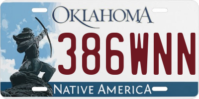 OK license plate 386WNN