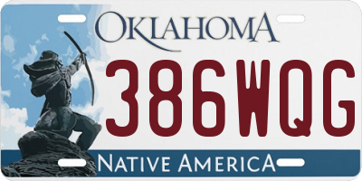 OK license plate 386WQG