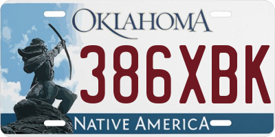 OK license plate 386XBK