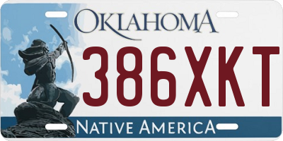 OK license plate 386XKT