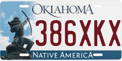 OK license plate 386XKX