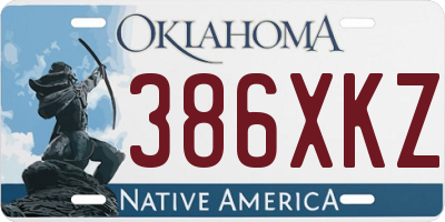 OK license plate 386XKZ
