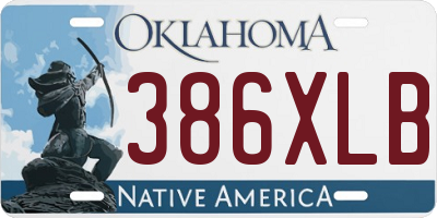 OK license plate 386XLB