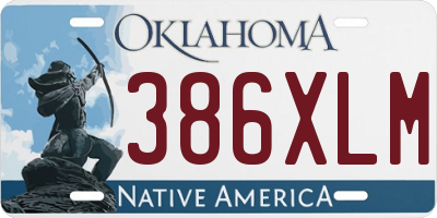 OK license plate 386XLM