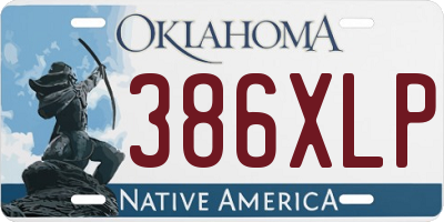 OK license plate 386XLP