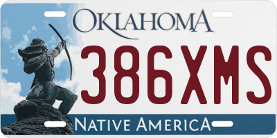 OK license plate 386XMS