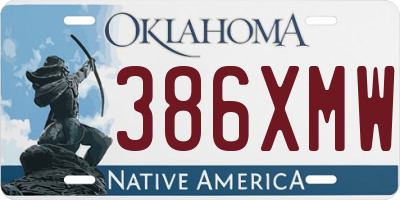 OK license plate 386XMW