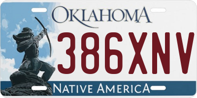 OK license plate 386XNV