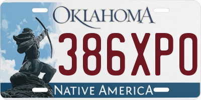 OK license plate 386XPO