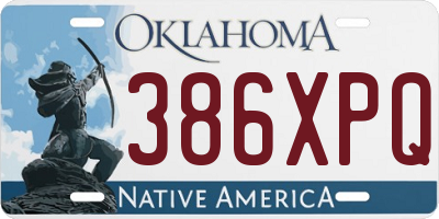 OK license plate 386XPQ