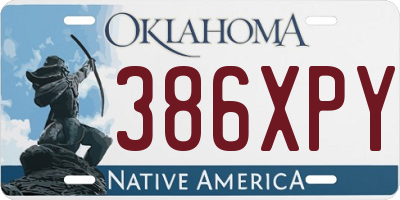OK license plate 386XPY