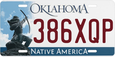 OK license plate 386XQP