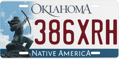 OK license plate 386XRH