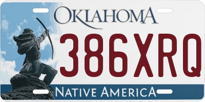OK license plate 386XRQ