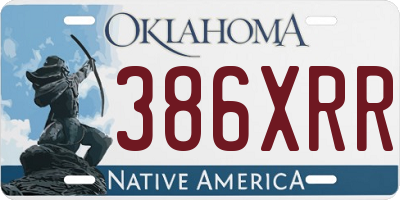 OK license plate 386XRR