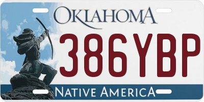 OK license plate 386YBP