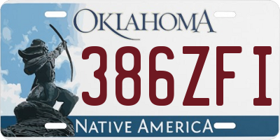 OK license plate 386ZFI