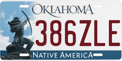 OK license plate 386ZLE