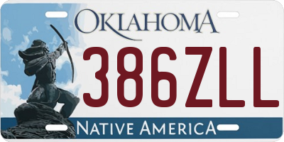 OK license plate 386ZLL