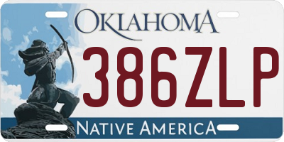 OK license plate 386ZLP